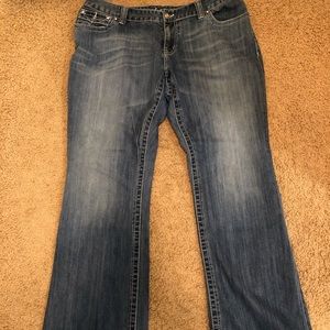 INC Denim, boot cut, curvy fit, sz 16. Pre-owned.